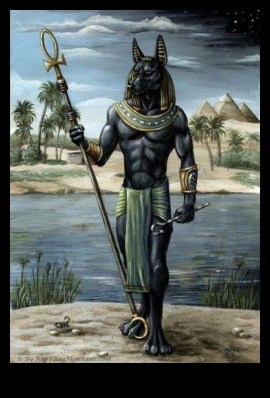 Anubis The Jackal-headed God of Death and the Underworld in Egyptian Art 2 Anubis Artistry: The Jackal-headed God in Egyptian Culture