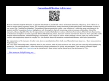 Breaking Boundaries How Realism Subverts Conventions in English Literature 1