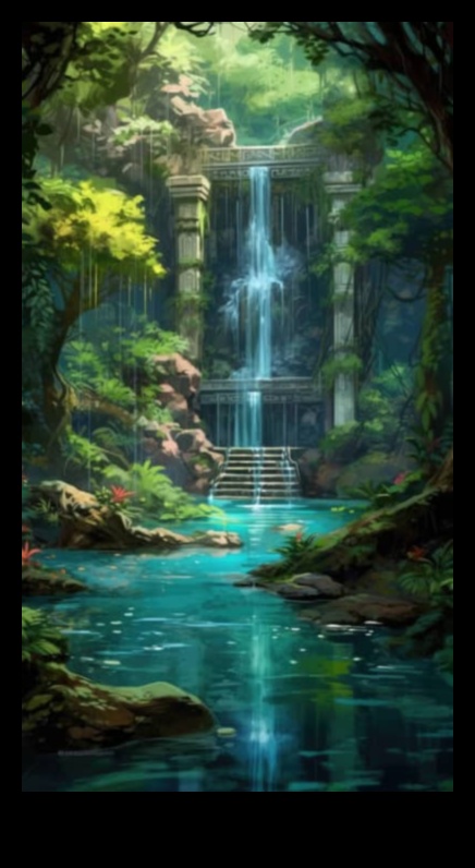 Chromatic Cascades: Abstract Art's Waterfall of Colorful Expression