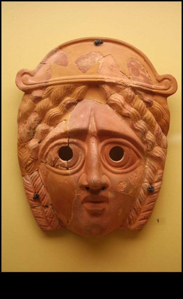 Drama in Stone Greek Theatrical Masks in Sculpture – A Timeless Art Form 1