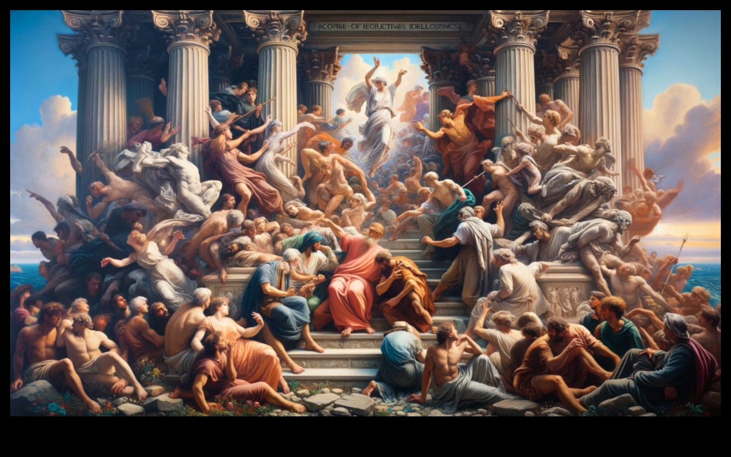 Epic Symmetry: Harmonizing Balance in Neoclassical Artistic Creation