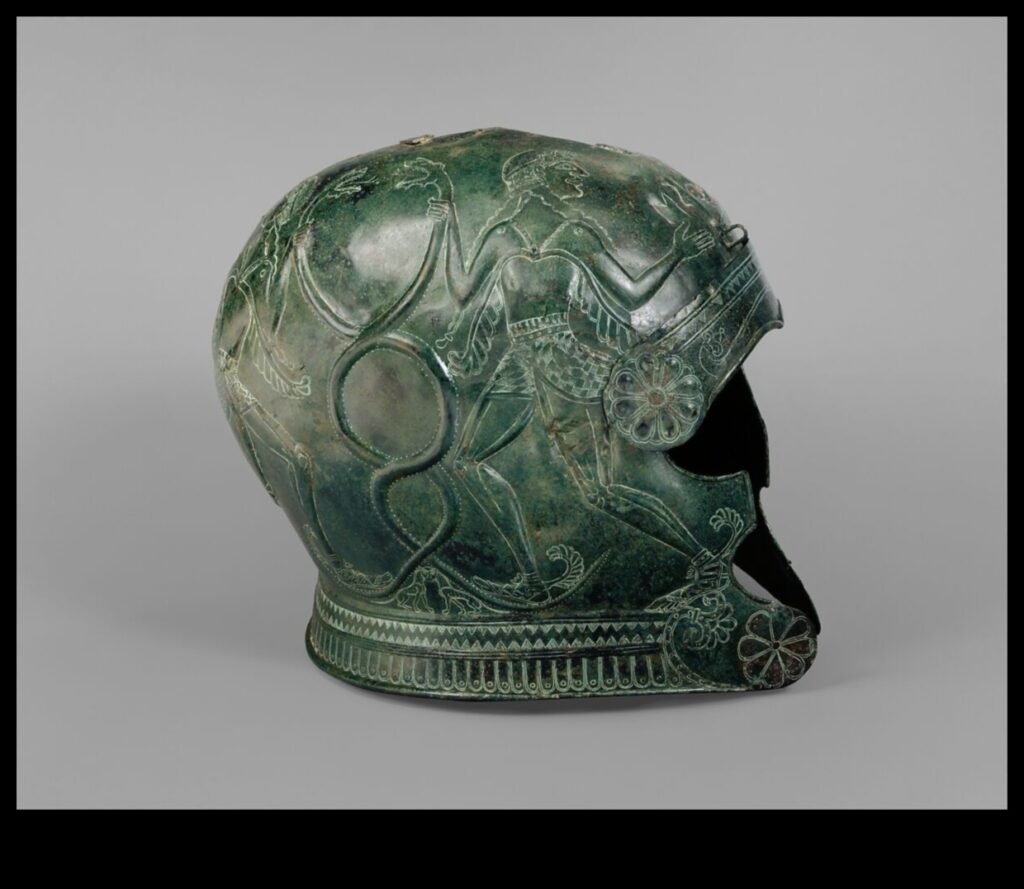 Hoplite Helmets and Shields Warriors' Regalia in Ancient Greek Art 1