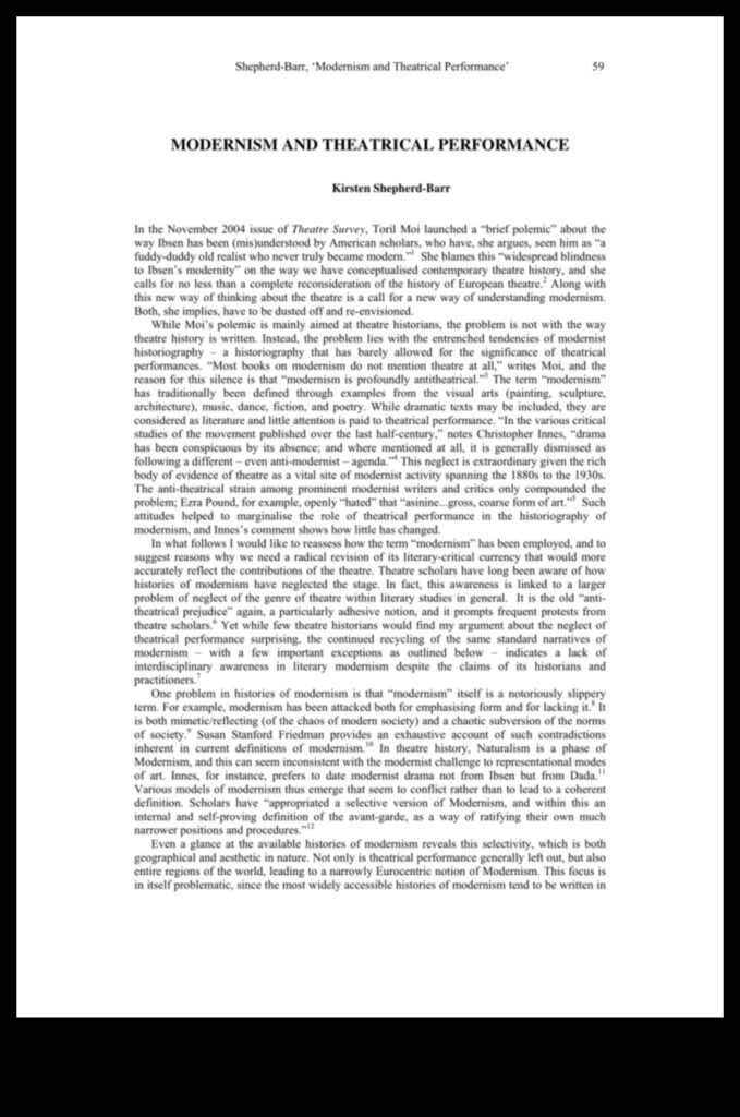 Performance Art Prodigies Theatrical Elements in Modernism - A Century in Review 1