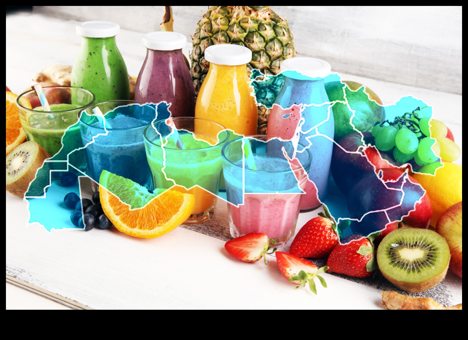 Rainbow Refresh: Sipping on Colorful Fresh Fruit Juices for Joyful Moments