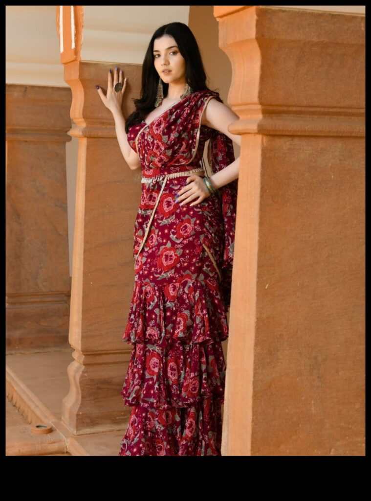 Sari Silhouettes A Timeless Celebration of Indian Textile Traditions 1