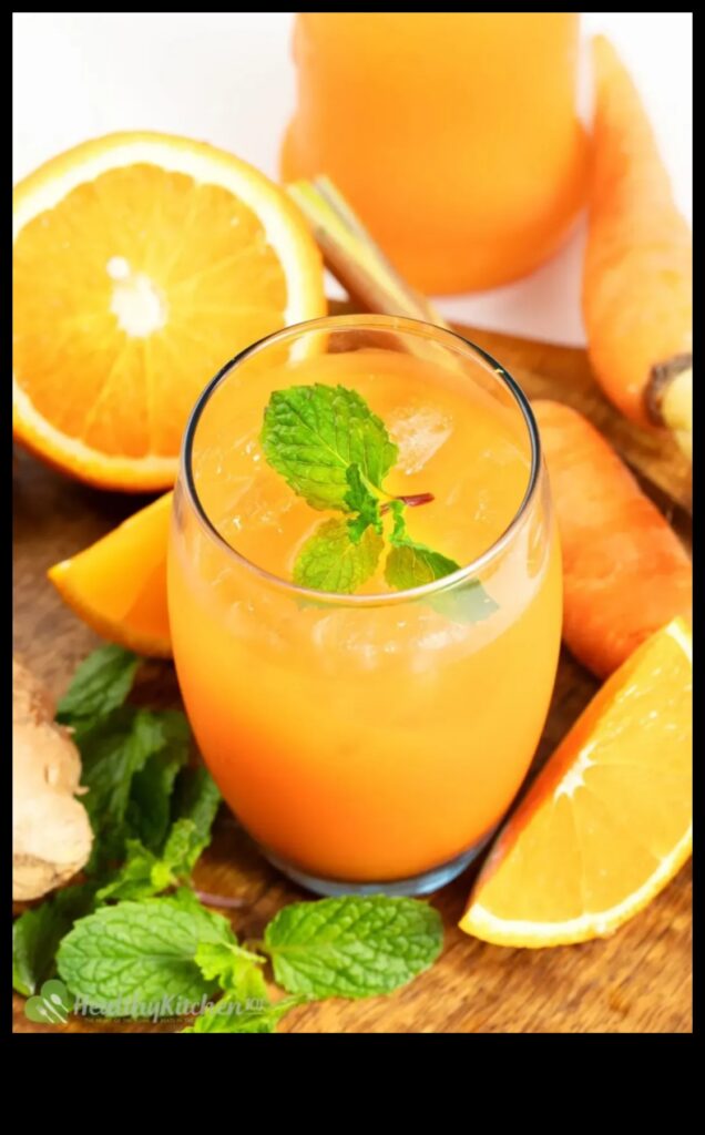 Wake up to a vibrant morning with a glass of carrot-orange juice 1